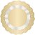 Tapetinho para Doces Rendado Redondo Ouro 7 cm - 100 Un - Imagem 1