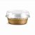 Marmitinha Oval com Tampa Ouro 85 ml 9,7x6,6 - 12 Un - Imagem 1