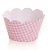 Wraps para Cupcake xadrez Rosa 21,5x5 - 12 Un - Imagem 1