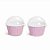 Kit Forminhas Cupcake com Tampa Liso Rosa Médio 4,5 x 6 cm - 20 Un - Imagem 1
