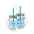 Caneca de Suco Estampadas Azul 10x7x13 - 1 Unidade - Imagem 1