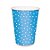 Linha Cores - Copo Papel Poá Azul 240 ml - 8 Un - Imagem 1