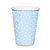 Linha Cores - Copo Papel Poá Azul Bebe 240 ml - 8 Un - Imagem 1