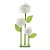 3 Flores em Pedestal Brantamanho Pequeno (Fleur) - 1 Un - Imagem 1
