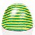 Folha Chumbo Listras Brasil 10x9,8cm Verde e Amarelo - 300 Un - Imagem 1