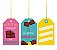 Tags De para Chocolate 5X8 - 12 Peças - Imagem 1