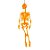Enfeite Caveira Cores Diversas - Tam Aprox. 33 Cm - Imagem 1