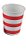 Copo de Papel 270ml Listrado Vermelho - 10 Un - Imagem 1