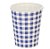 Copo de Papel 270ml Xadrez Azul Junina - 10 Un - Imagem 1