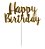 Vela Happy Birthday Glitter Dourada - Imagem 1