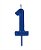 Vela Big Metalizada 8,5cm Azul Nº 1 - Imagem 1