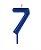 Vela Big Metalizada 8,5cm Azul Nº 7 - Imagem 1