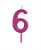 Vela Big Metalizada 8,5cm Rosa Nº 6 - Imagem 1