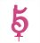 Vela Grande Rosa Número 5 - Imagem 1