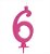 Vela Grande Rosa Número 6 - Imagem 1