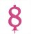 Vela Grande Rosa Número 8 - Imagem 1
