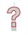 Vela Big Glitter Borda Rosa Interrogação - Imagem 1