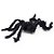 Aranha Pelúcia Decorar com Pelos Médio Preto - Imagem 1