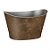 Base Canoa Plástico Rustico Marrom 31x20x19 - Imagem 1