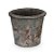 Vaso Terracota Envelhecida Marrom Branco 17x14x12 - Imagem 1