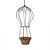 Balao de Metal Envelhecida Cúpula Telada com Vaso 23x2334 - Imagem 1