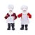Boneco de Papai Noel Cozinheiro Sortido Vermelho e Branco de 18cm - 4 Un - Imagem 1