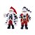 Boneco de Papai Noel Paetê Sortido Vermelho e Branco de 16cm - 4 Unidades - Imagem 1