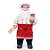 Boneco de Papai Noel Cozinheiro Candycane Vermelho e Branco de 80cm - Imagem 1