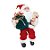 Boneco de Papai Noel Sentado com Urso Vermelho e Branco de 25cm - Imagem 1
