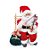Boneco de Papai Noel Musical Sentado com Violino Vermelho e Branco 3 Pilas AA de 25cm - Imagem 1