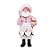 Boneco de Papai Noel Camisa Listras Vermelho e Branco de 28cm - Imagem 1