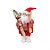 Boneco de Papai Noel em Pé Colete Camisa Listrada e Ski Vermelho e Branco de 30cm - Imagem 1