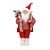 Boneco de Papai Noel em Pé Colete Camisa Listrada e Ski Vermelho e Branco de 46cm - Imagem 1