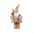 Boneco de Papai Noel em Pé Colete Camisa Xadrez e Lanterna Marrom de 30cm - Imagem 1