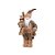 Boneco de Papai Noel em Pé Colete Camisa Xadrez e Lanterna Marrom de 46cm - Imagem 1