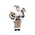 Boneco de Papai Noel em Pé Xadrez Preto e Branco de 45cm - Imagem 1