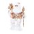 Boneco de Papai Noel Sentado com Cetro Rosê e Branco de 42cm - Imagem 1