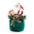 Boneco de Papai Noel no Saco de Presente Vermelho e Branco e Verde Bandeira de 75cm - Imagem 1