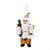 Boneco de Papai Noel Paetê com Frutas Ouro de 15cm - Jogo com 3 Peças - Imagem 1