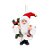 Boneco de Papai Noel com Pinheiro e Frutas Vermelho e Branco de 12cm - Jogo com 3 Un - Imagem 1