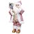 Boneco de Papai Noel Rosa Claro e Branco de 60cm - Imagem 1