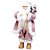 Boneco de Papai Noel em Pé Rosa Claro e Branco de 82cm - Imagem 1