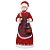 Boneco de Mamãe Noel Noel Xadrez com Vela Vermelho e Branco de 70cm - Imagem 1