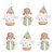 Mini Boneco Noel e Boneco Azul Pastel e Ouro - 3 Un - Imagem 2