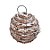 Bola de Natal em Rattan Marrom e Branco 10cm - 1 Un - Imagem 1