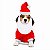 Touca com Barba Noel Cachorro Branco e Vermelho P - Imagem 1
