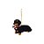 Enfeite para Pendurar - Cachorro Basset Cachecol Preto - 1 Un - Imagem 1