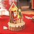 Casinha em Madeira com Noel e Pinheiro Cru e Vermelho e Branco - Imagem 3