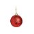 Bola de Natal Glitter Vermelho 4cm - 12 Un - Imagem 1
