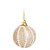 Bola de Natal Glitter Nude / Branco 5cm - 6 Un - Imagem 1